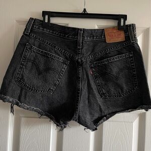 Levi’s 501 original shorts high rise button up- size 29 black